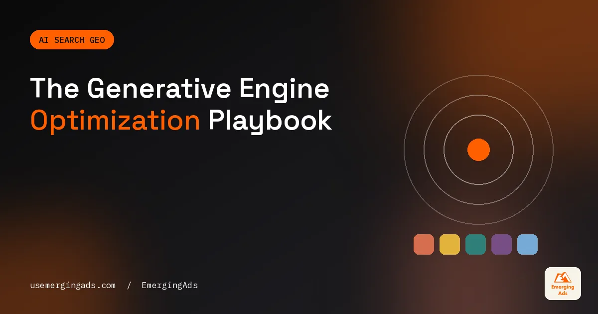 Generative engine optimization playbook cover showing how AI answer engines cite sources