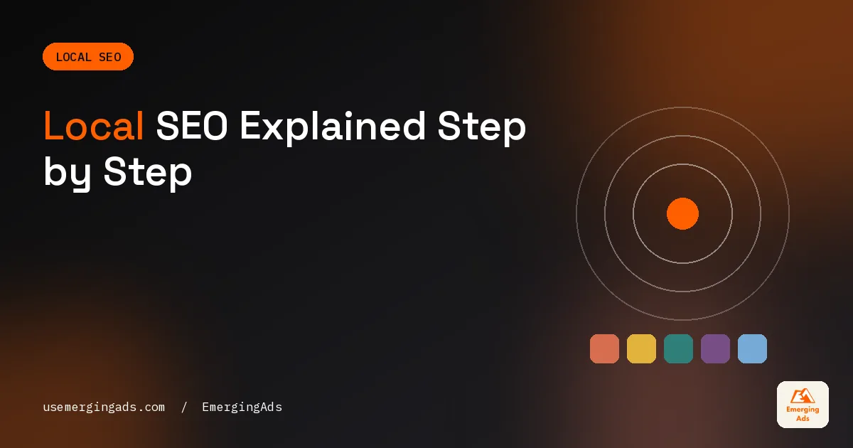 Local SEO guide cover showing a map pack and step by step plan for local businesses